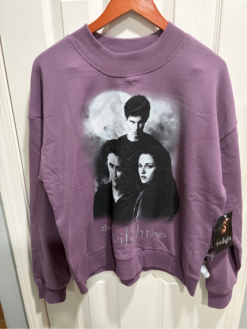 Lavender Twilight Saga Graphic Crewneck Sweater
